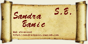 Sandra Banić vizit kartica